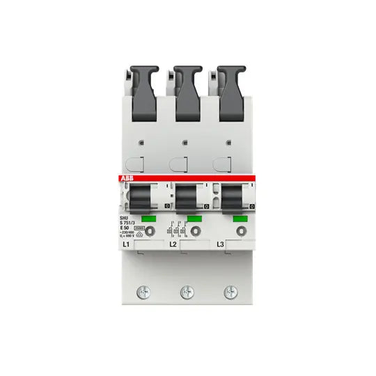 ABB S751/3-E50 Hauptleitungsschutzschalter Typ E | 50 A, Sammelschiene verdrahtet