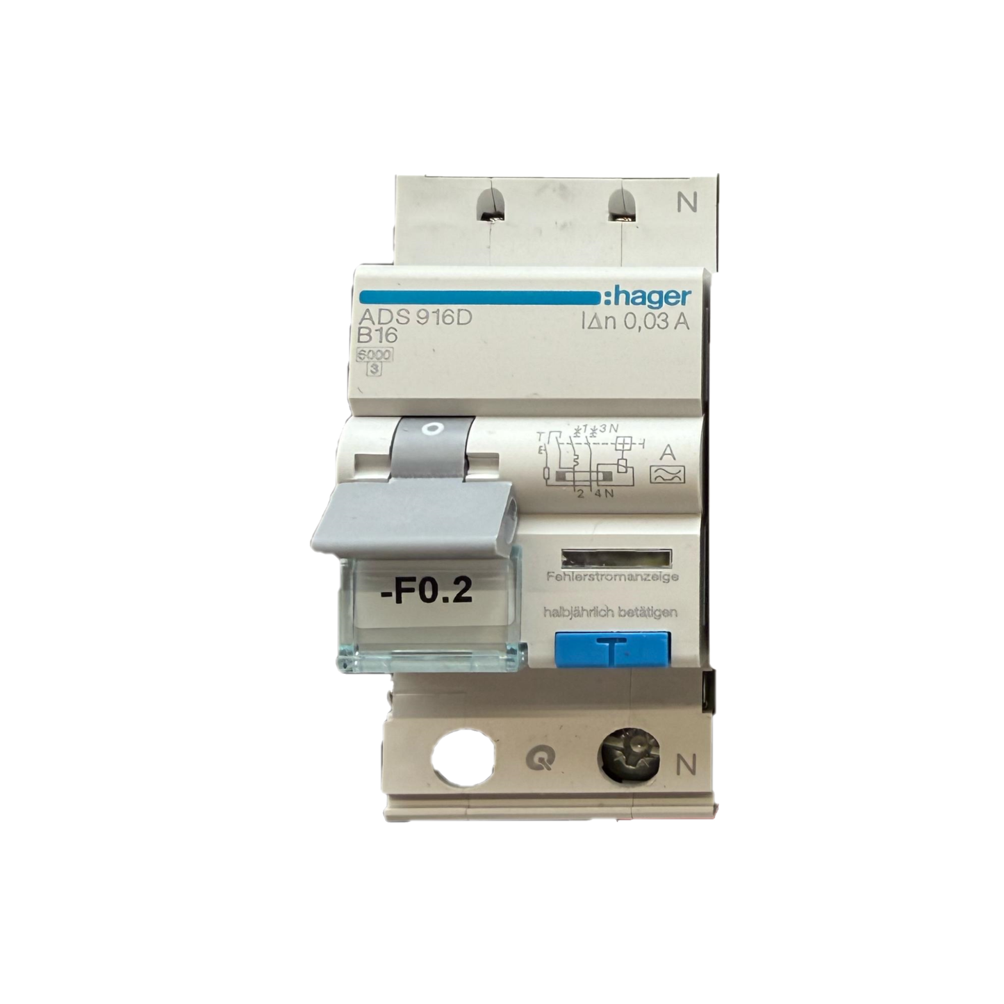 Hager FI LS ADS916 16A verdrahtet R