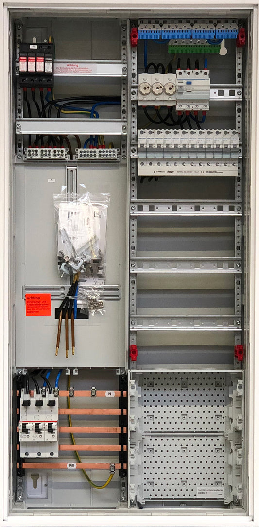 Zählerschrank 3-Punkt, EFH - Komplett - vorverdrahtet & montagefertig - V2