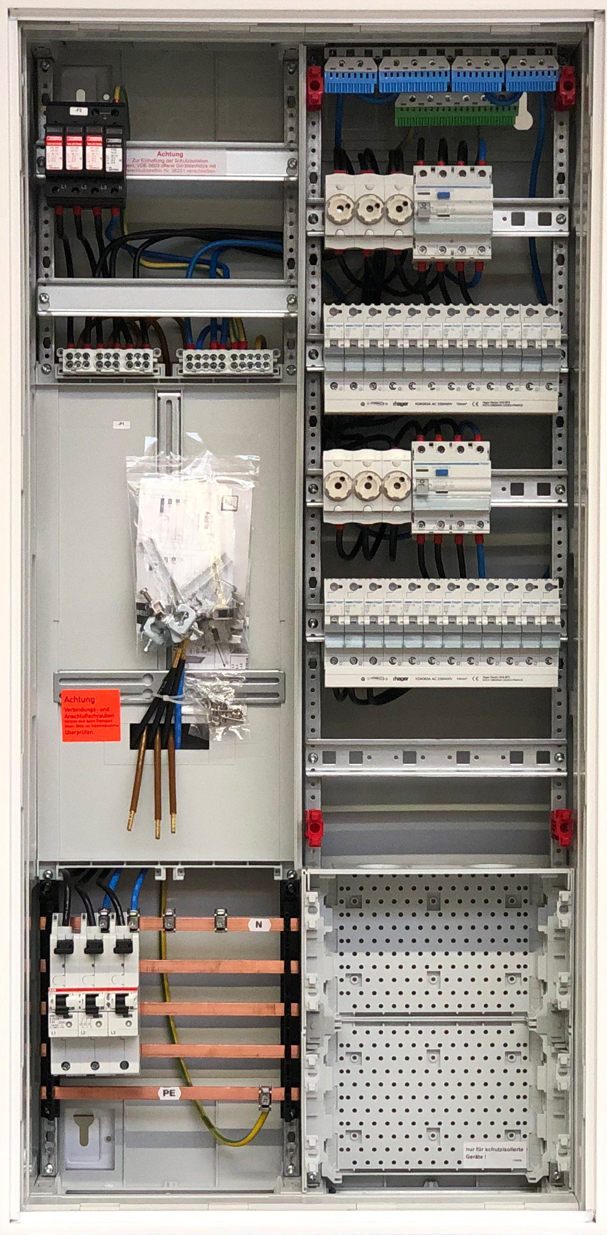 Zählerschrank 3-Punkt, EFH - Komplett - vorverdrahtet & montagefertig - V3