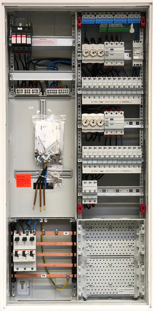 Zählerschrank 3-Punkt, EFH - Komplett - vorverdrahtet & montagefertig - V4