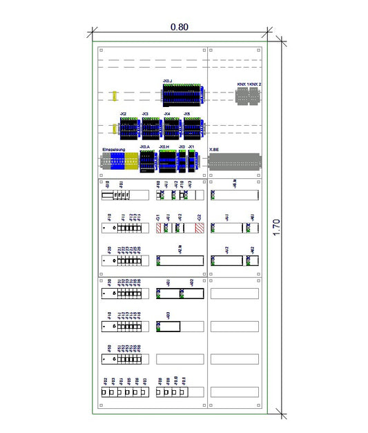 MDT/GIRA - Anschlussfertiger KNX-Verteiler mit Reihenklemmen - 800mm – vorverdrahtet & geprüft. Ideal für Hausbau, Renovierung & Erweiterungen