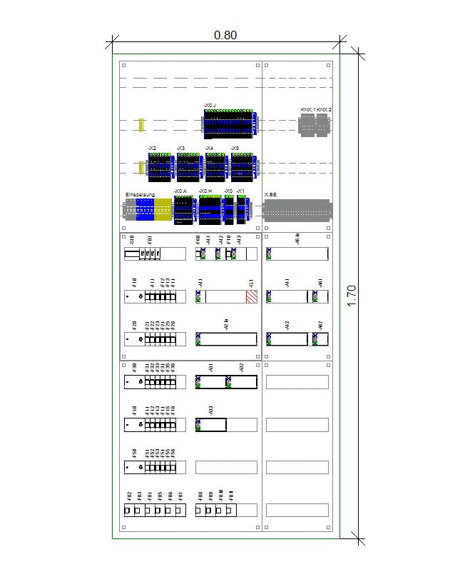 MDT/GIRA - Anschlussfertiger KNX-Verteiler mit Reihenklemmen - 800mm – vorverdrahtet & geprüft. Ideal für Hausbau, Renovierung & Erweiterungen