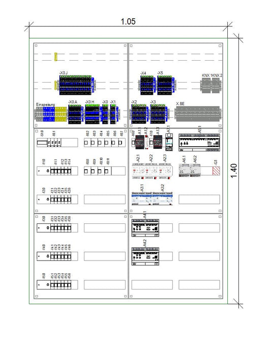 Nordic Best - Anschlussfertiger KNX-Verteiler mit Reihenklemmen – vorverdrahtet & geprüft. Ideal für Hausbau, Renovierung & Erweiterungen